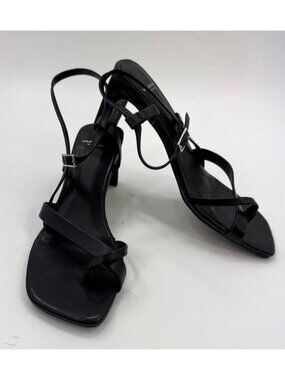 Vagabond Shoemakers Luisa Black Leather Strappy Heeled Sandals Size EU 39 US 9